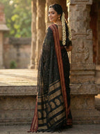 Anaita Black Silk Woven Saree With Blouse - Distacart