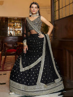 Lehenga Mart Designer Wedding Lehenga Choli For Women - Black