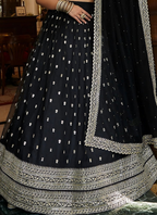 Lehenga Mart Designer Wedding Lehenga Choli For Women - Black