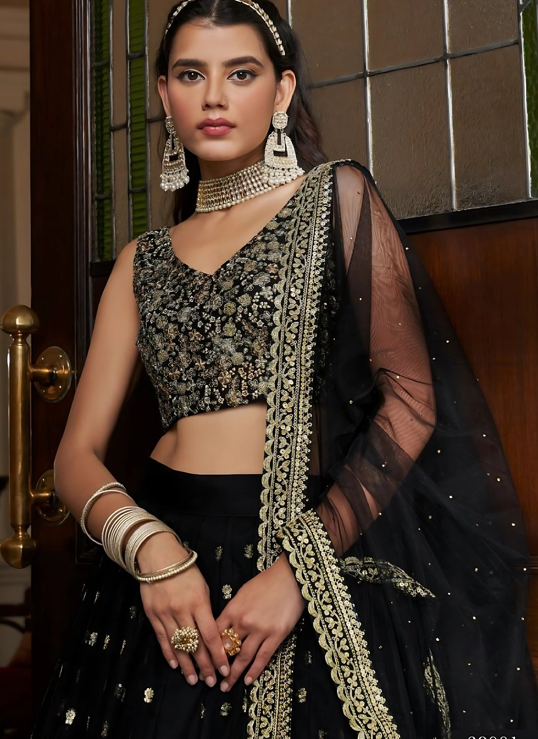 Lehenga Mart Designer Wedding Lehenga Choli For Women - Black