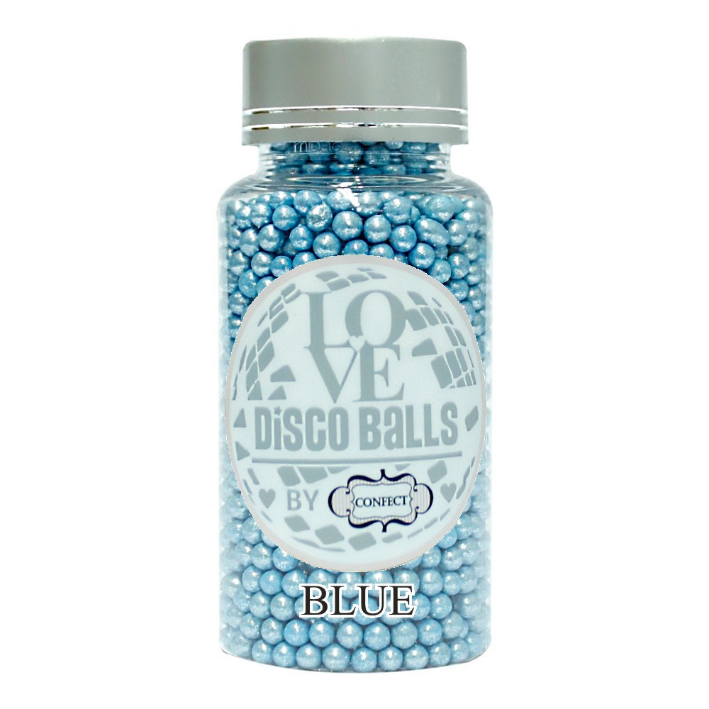 confect blue disco balls sprinkles 4 mm 120 gms