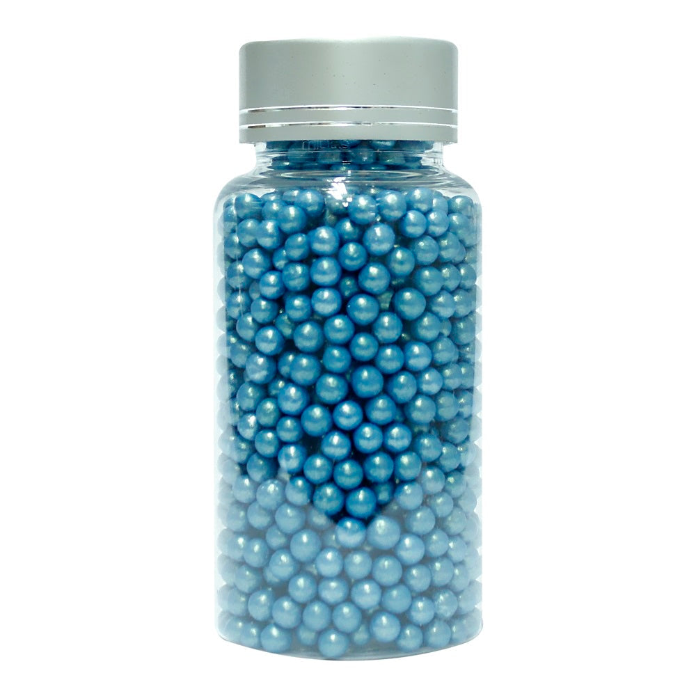 confect blue disco balls sprinkles 5 mm 120 gms