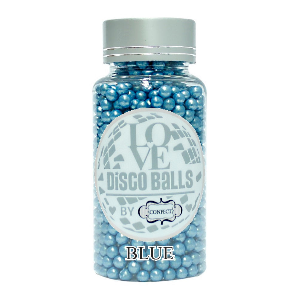 confect blue disco balls sprinkles 6 mm 120 gms