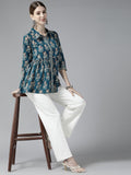 Yufta Blue Floral Print Top