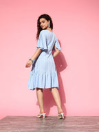 Yufta Blue Floral Tiered Dress - Distacart