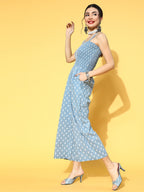 Yufta Blue Printed Jumpsuit