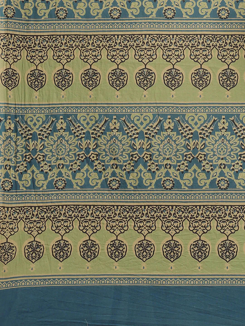 Yufta Blue Printed Saree - Distacart
