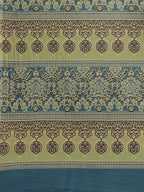 Yufta Blue Printed Saree - Distacart