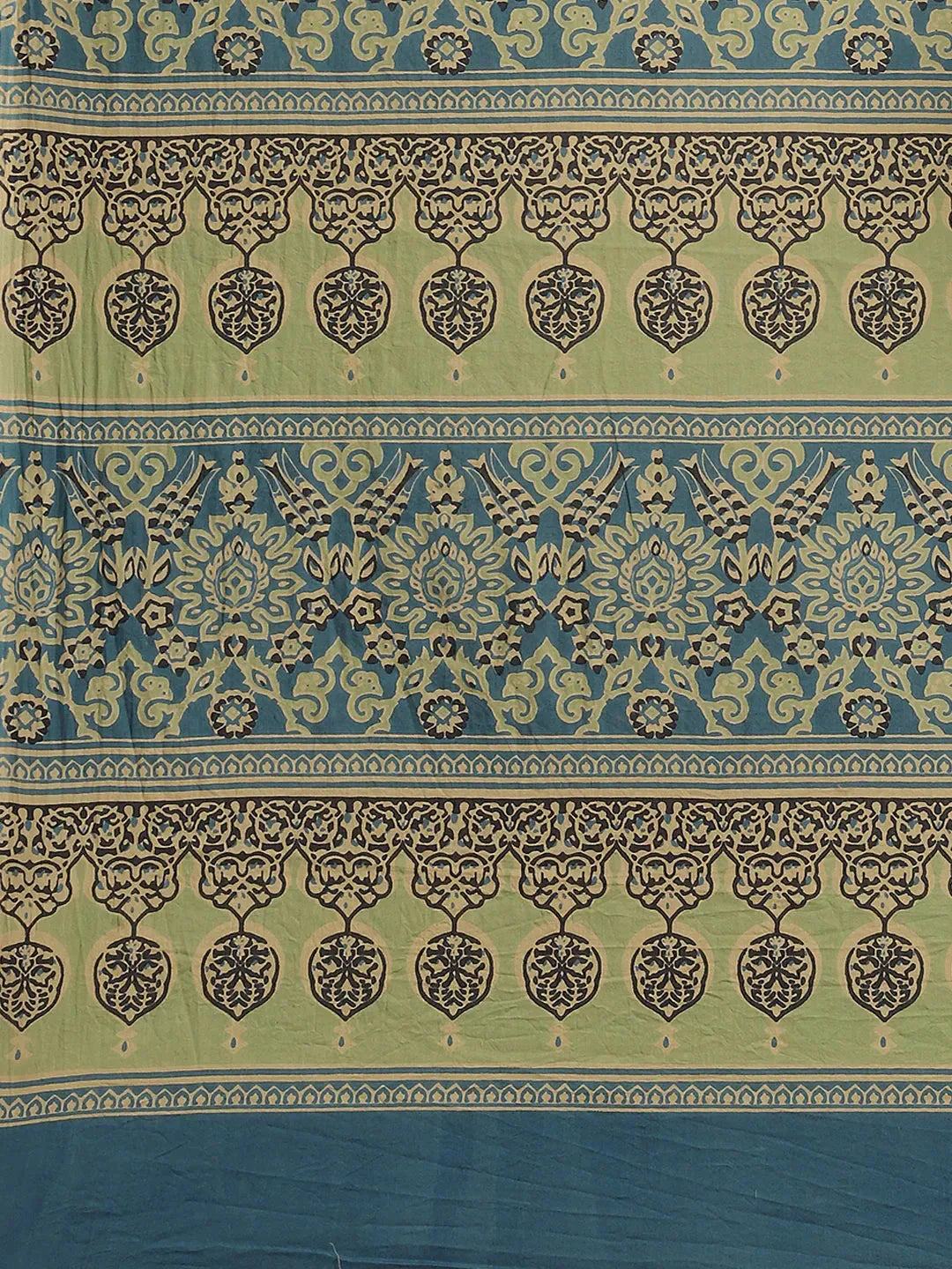 Yufta Blue Printed Saree - Distacart