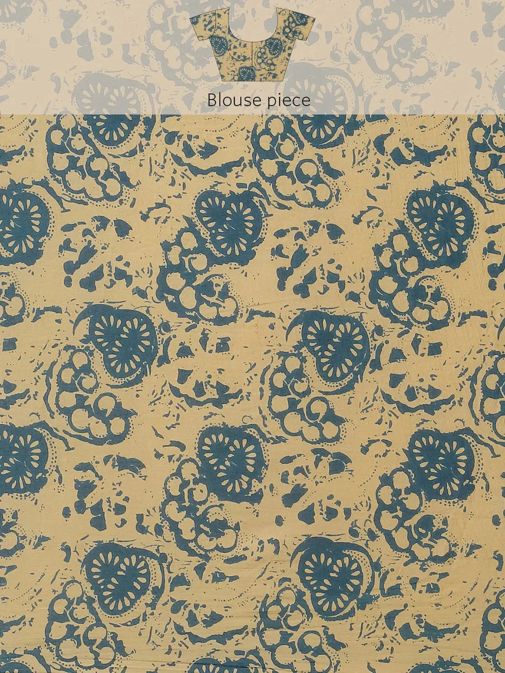 Yufta Blue Printed Saree - Distacart
