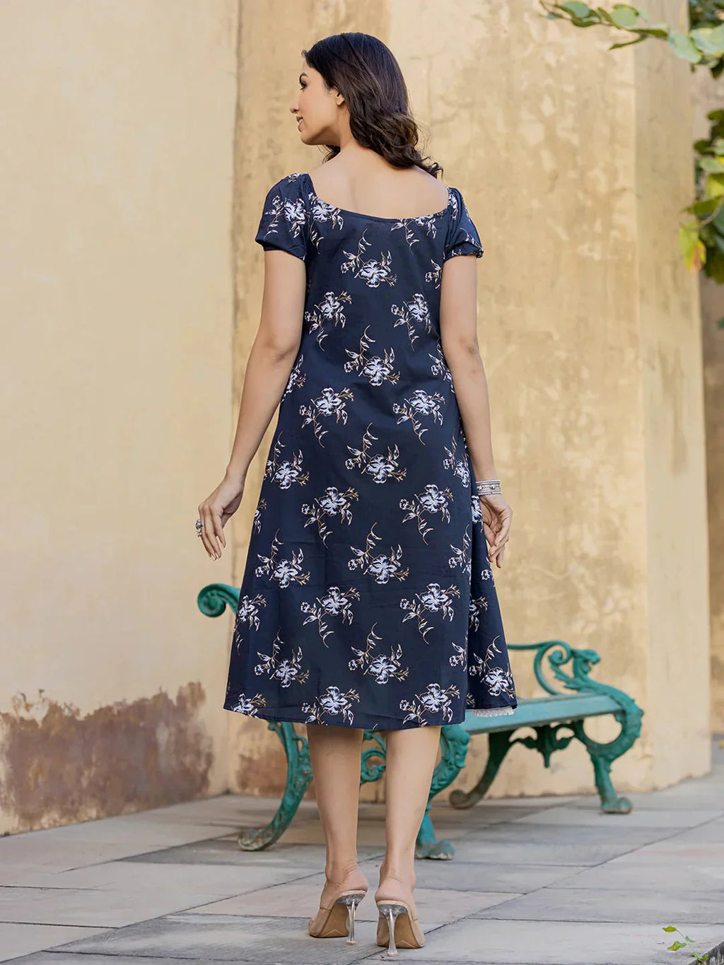 Yufta Blue Wrap Dress - Distacart