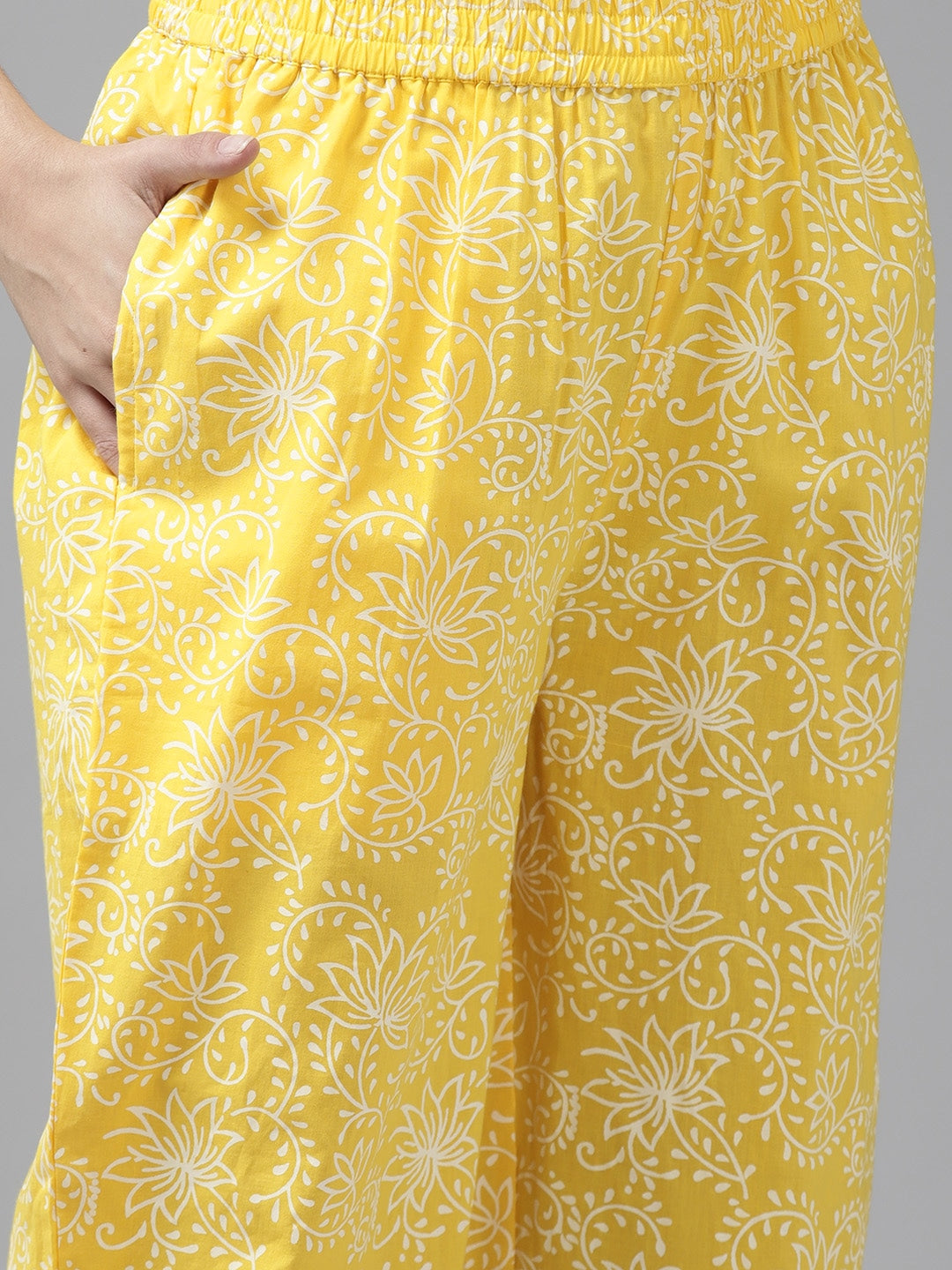 Yufta Blue & Yellow Ethnic Printed Dupatta Set