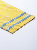 Yufta Blue & Yellow Ethnic Printed Dupatta Set