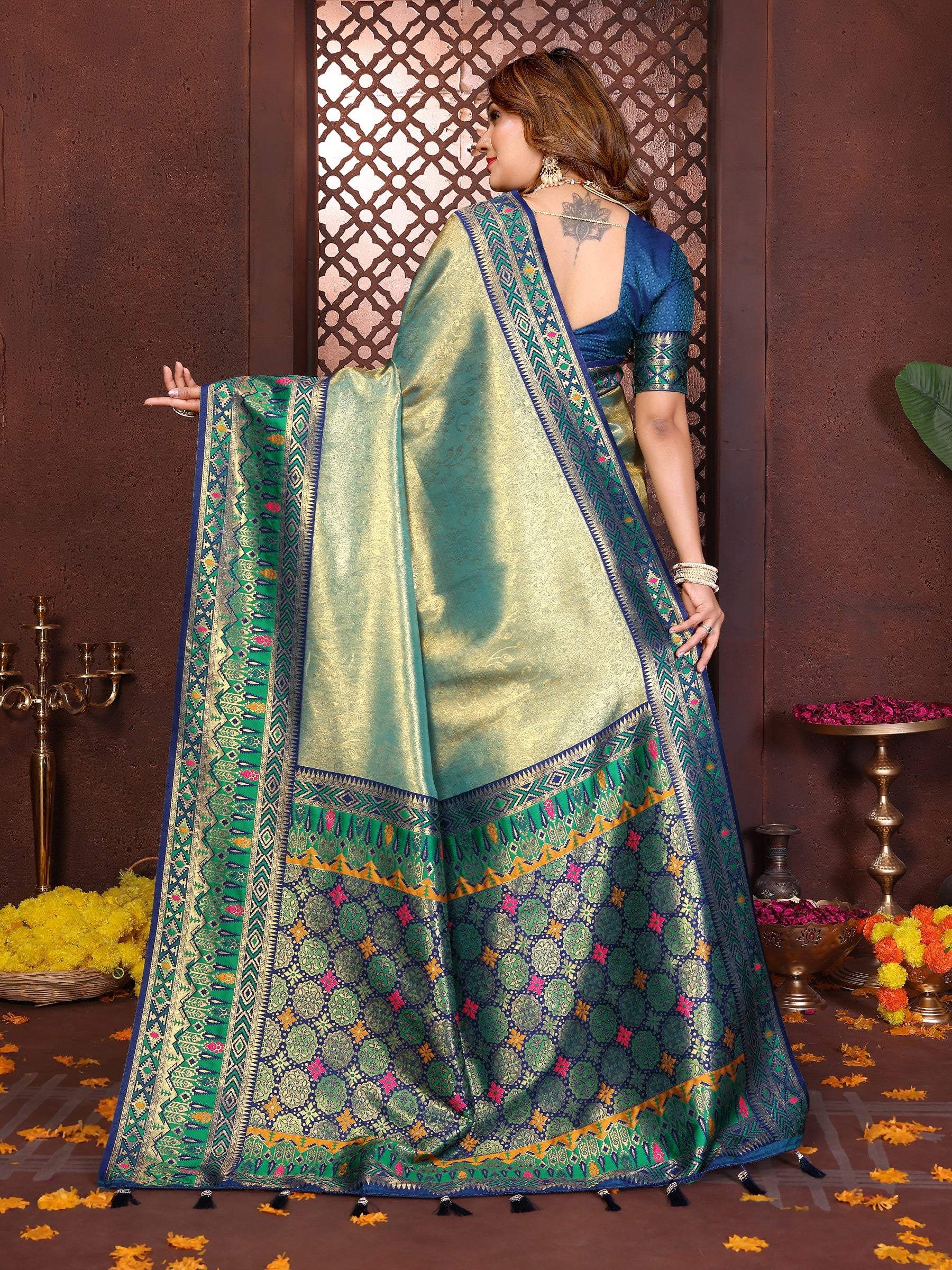 Anaita Banarasi Tissue Silk Saree - Distacart