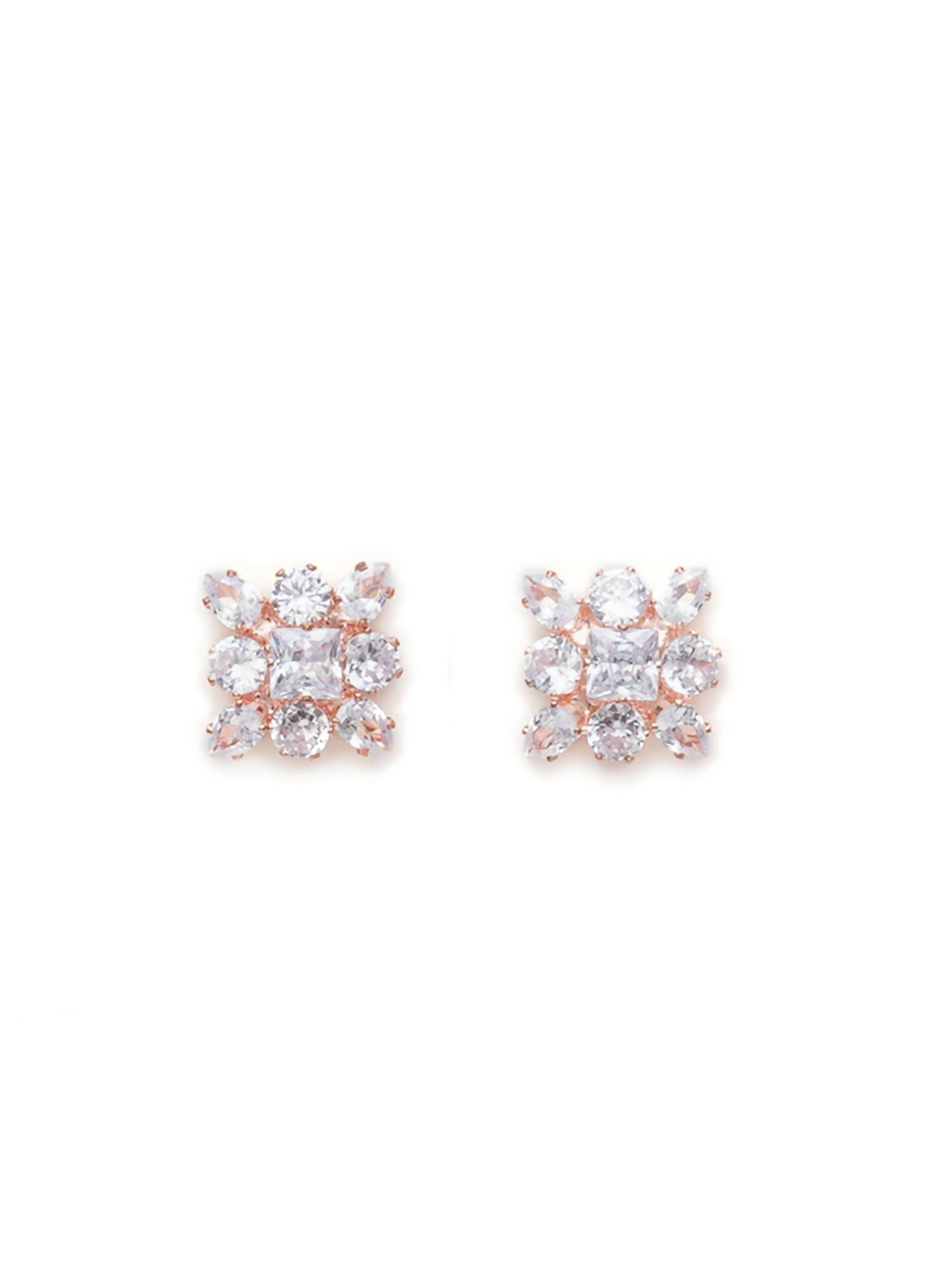stone stud (Rose gold) - Ruby Raang - Distacart