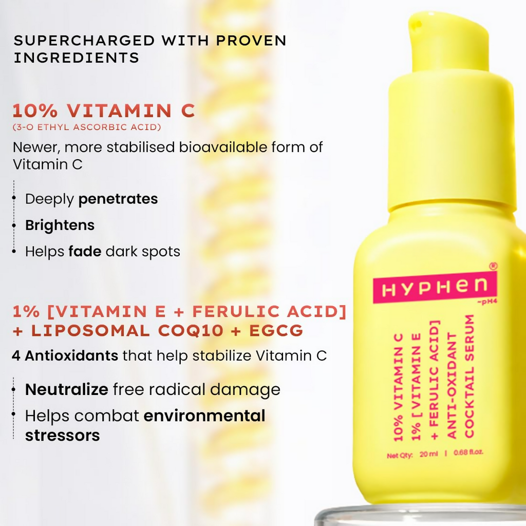 Hyphen By Kriti Sanon 10% Vitamin C, 1% Vitamin E & Ferulic Acid Serum - Distacart