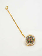 NVR Women's Multicolor CZ Stone-Studded Borla Maang Tikka - Distacart