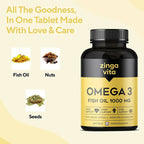 Zingavita Omega 3 Fish Oil 1000mg Softgels - Distacart