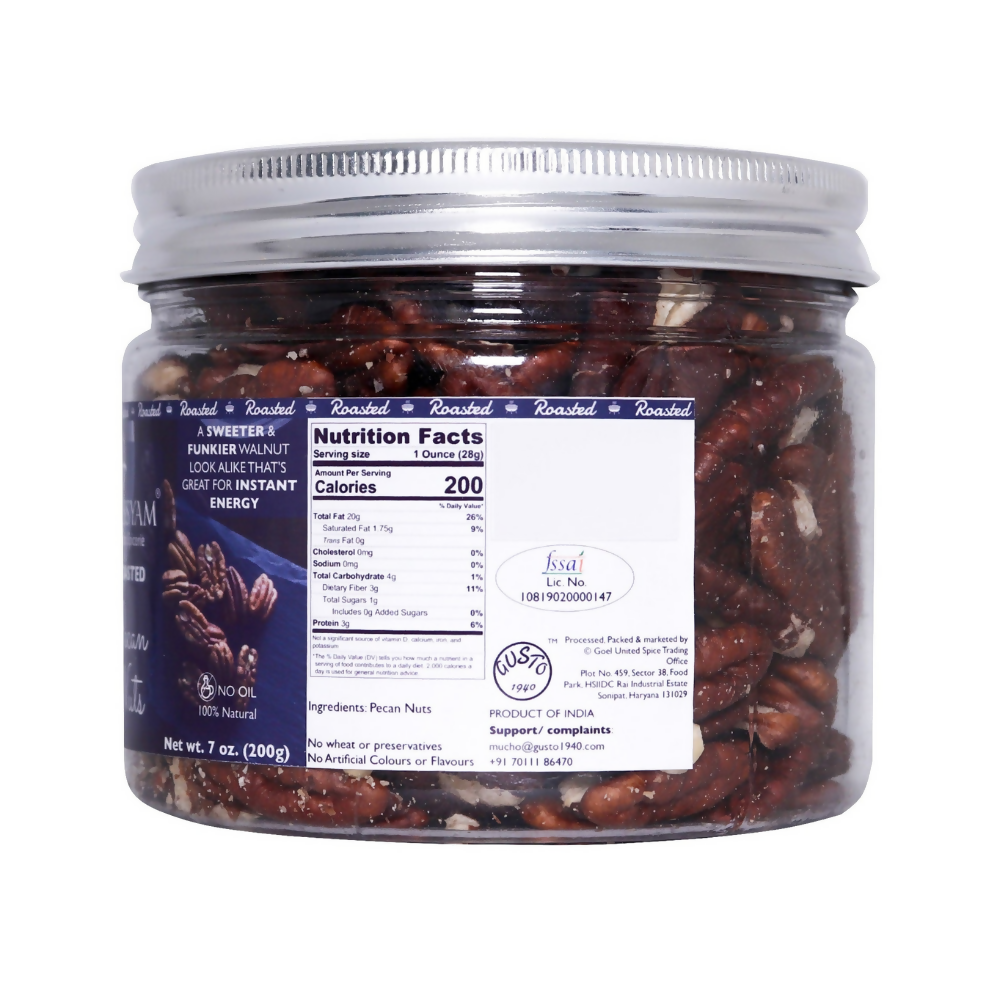 Tassyam Organics Roasted Pecan Nuts - Distacart