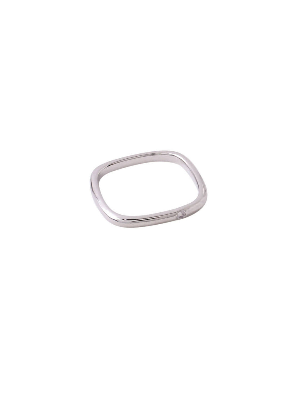 NVR Women's Silver-Plated Rectangular Stylish Ring