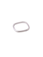 NVR Women's Silver-Plated Rectangular Stylish Ring