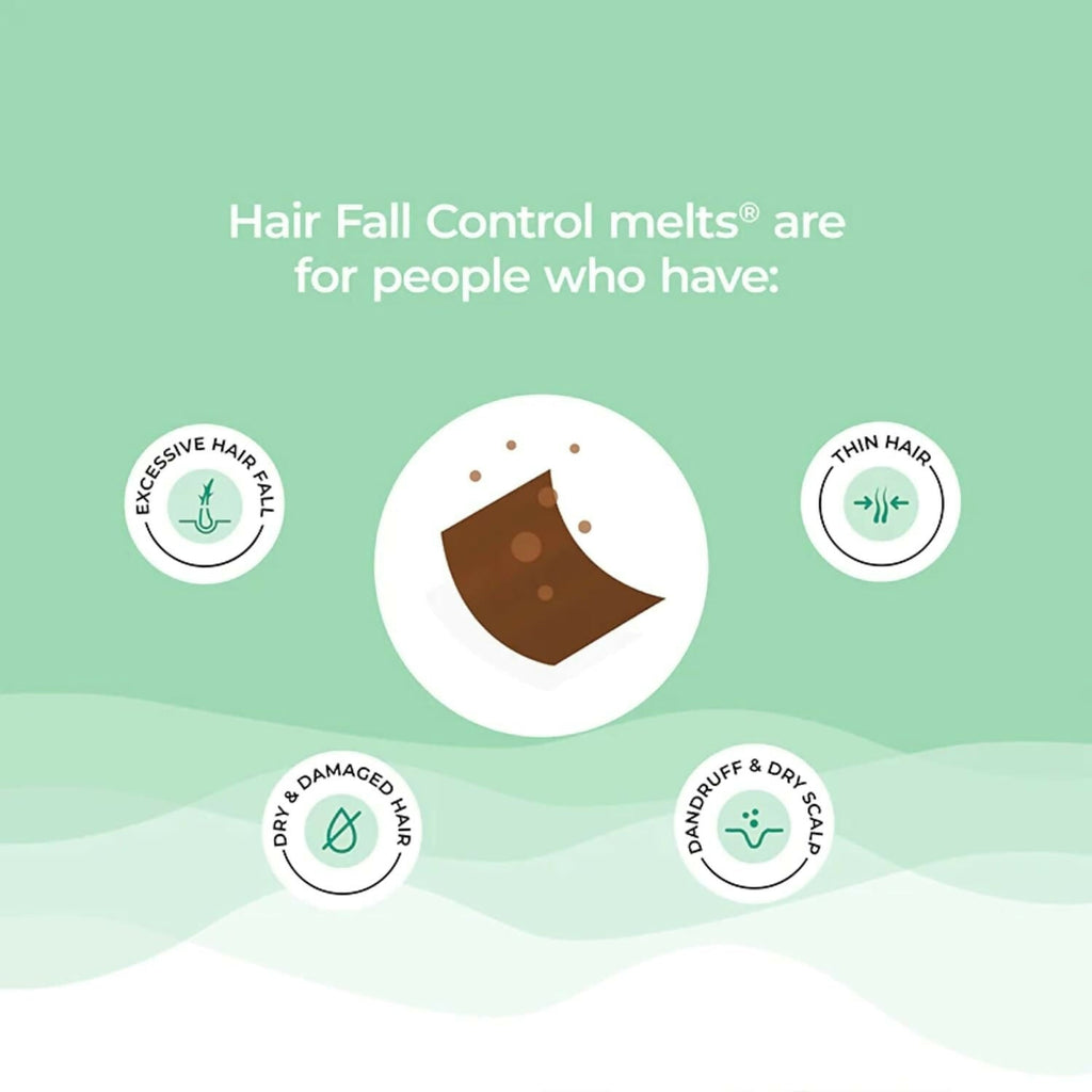 Wellbeing Nutrition Melts Healthy Hair & Hair Fall Control Strips Combo - Distacart