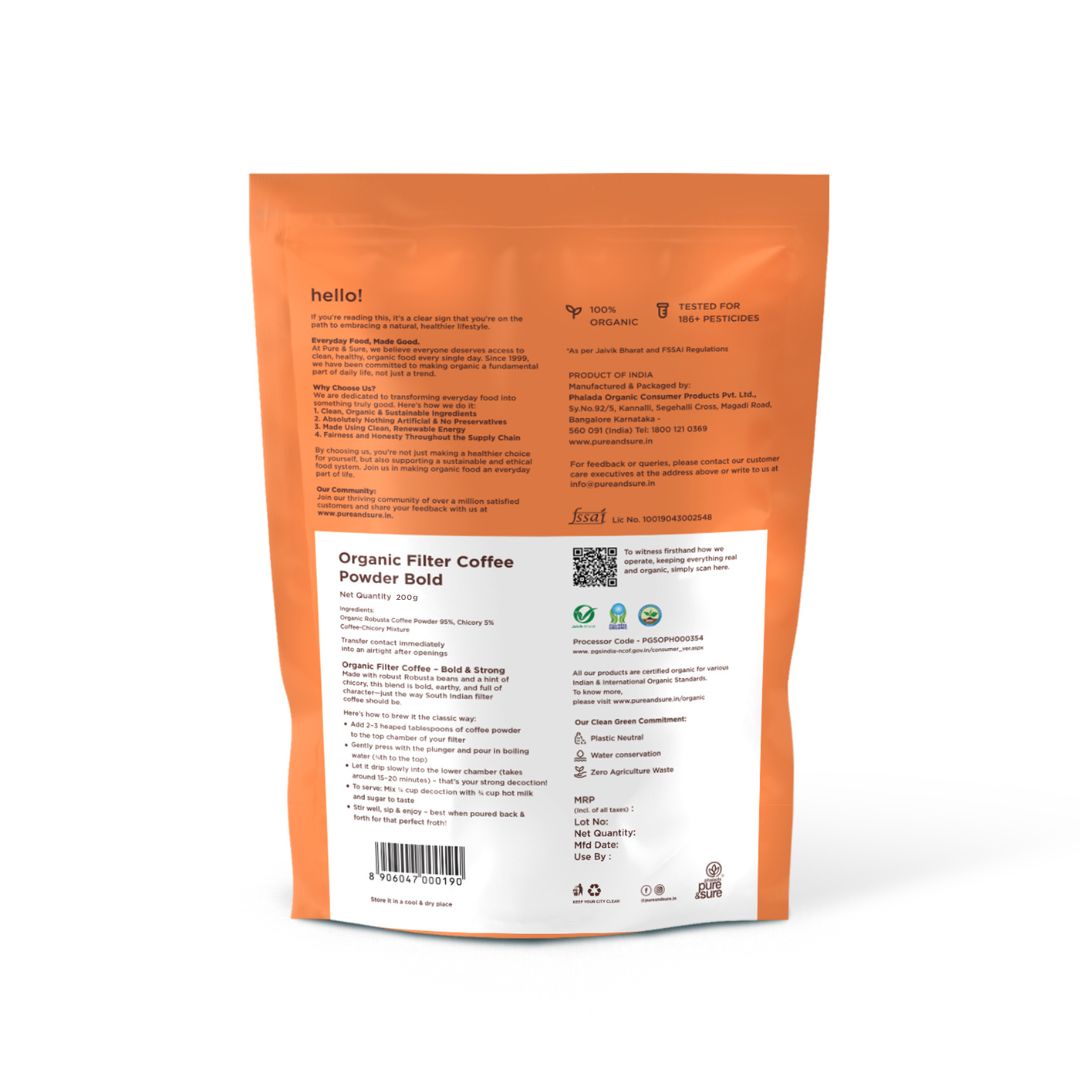 Pure & Sure Organic Coffee Bold - Distacart