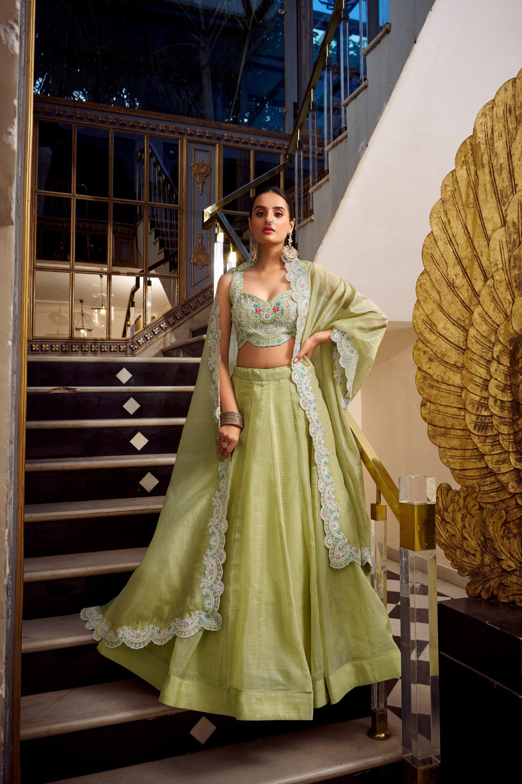 Lehenga Mart Designer Lehenga Choli - Pista