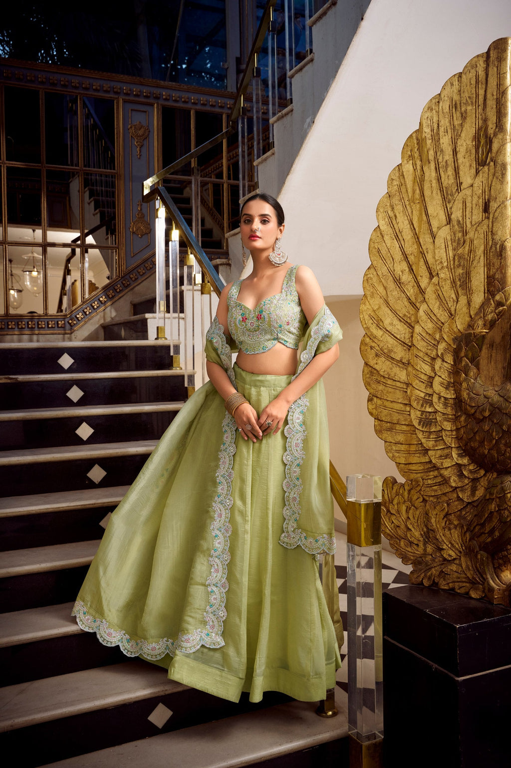 Lehenga Mart Designer Lehenga Choli - Pista