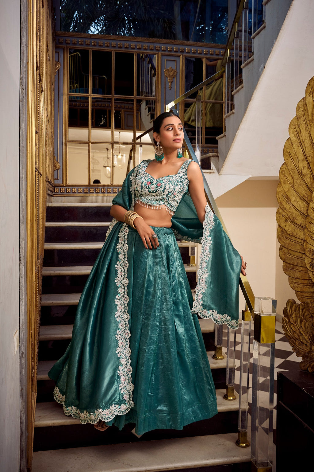 Lehenga Mart Designer Lehenga Choli - Teal