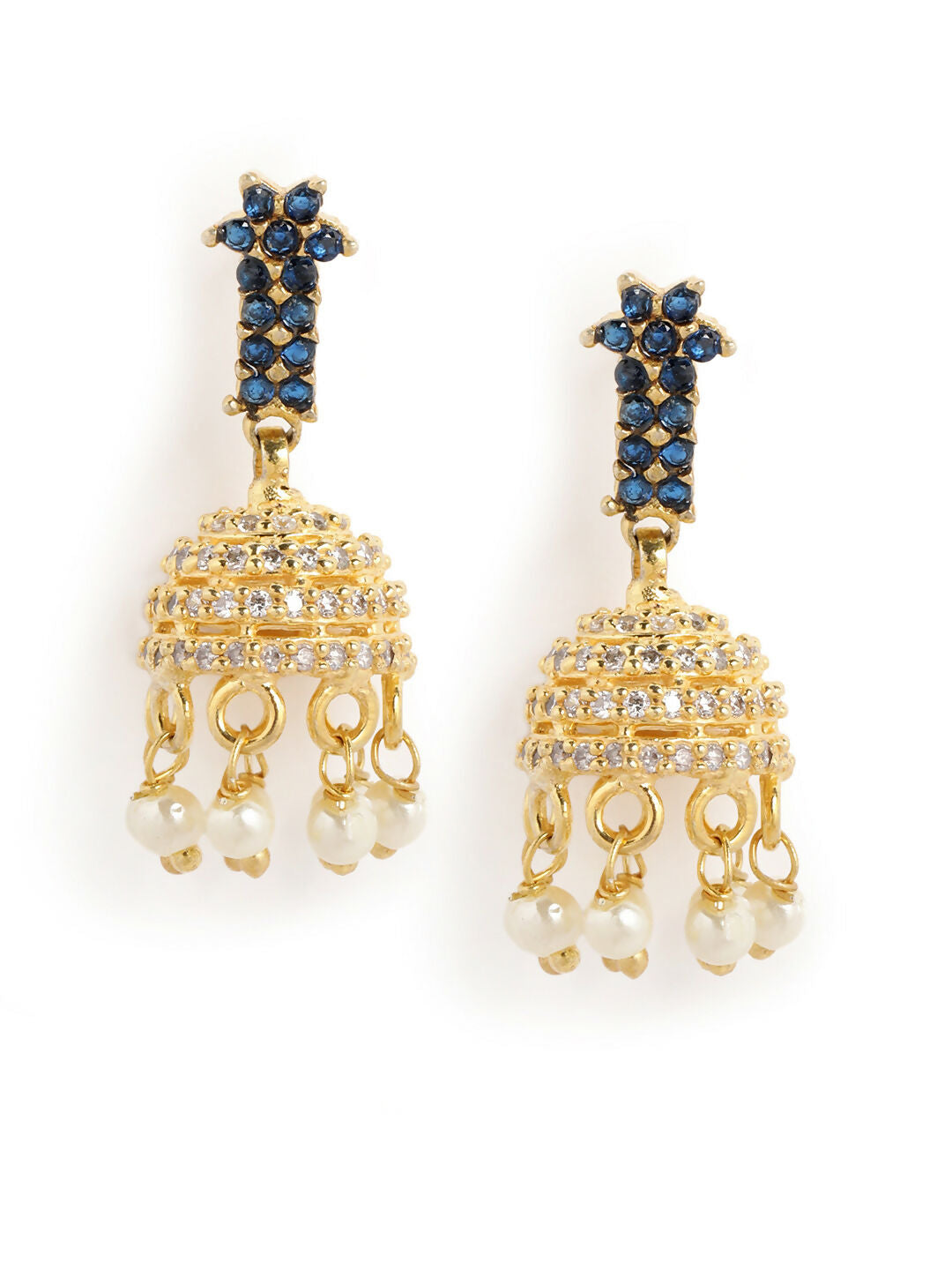 Nuyug 22K Gold Plated Sage Belle Mini Jhumki Earrings - Distacart