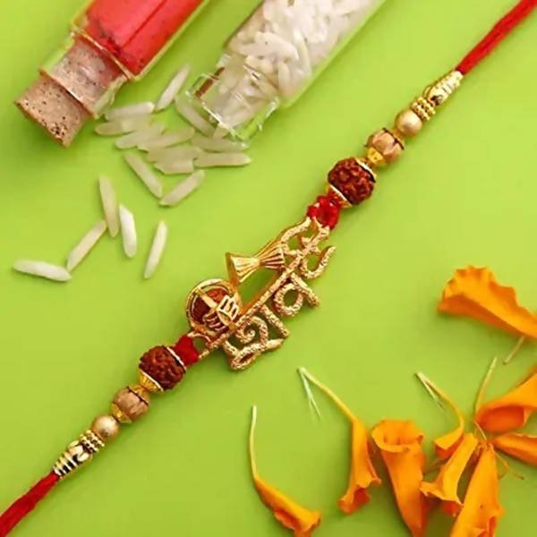 Auspicious Lord Shiv Rakhi & Cashew Jar - Distacart