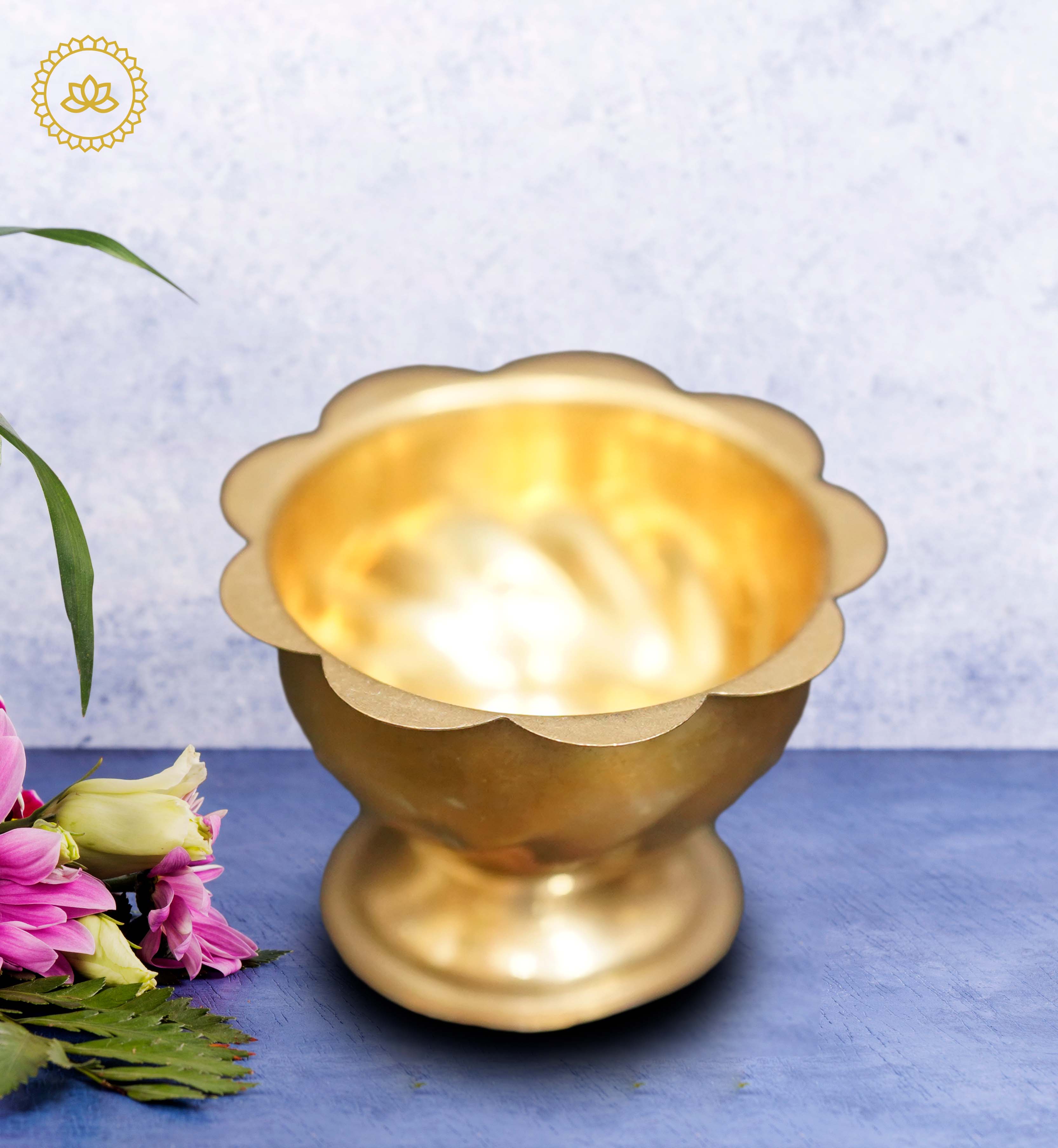 Brass Bowl for Kumkum, Haldi, and Chandan