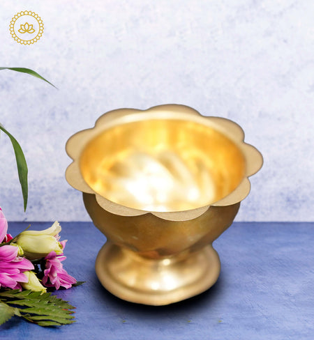 Brass Bowl for Kumkum, Haldi, and Chandan