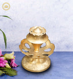 Brass Hibiscus Flower Agarbatti Stand
