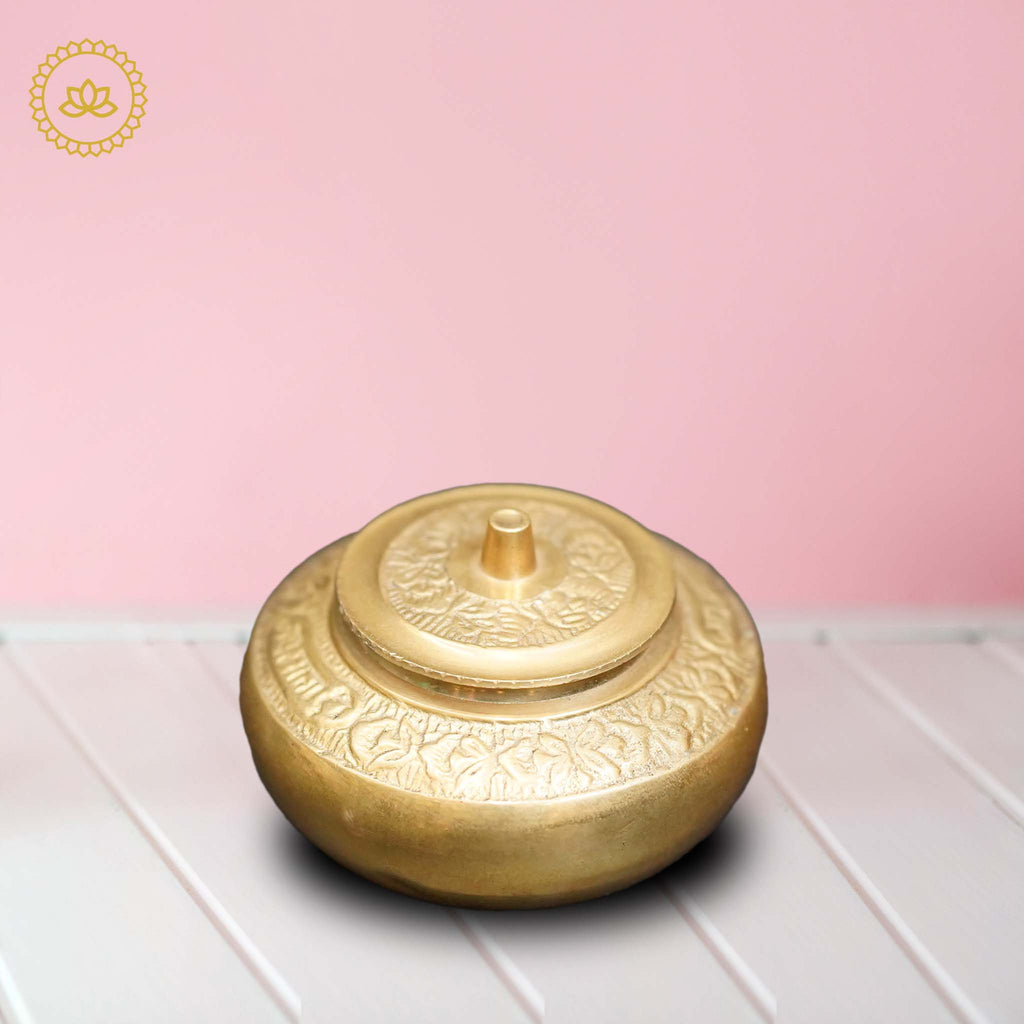 Brass kumkum Box