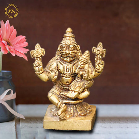 Brass Lakshmi Narasimha Idol