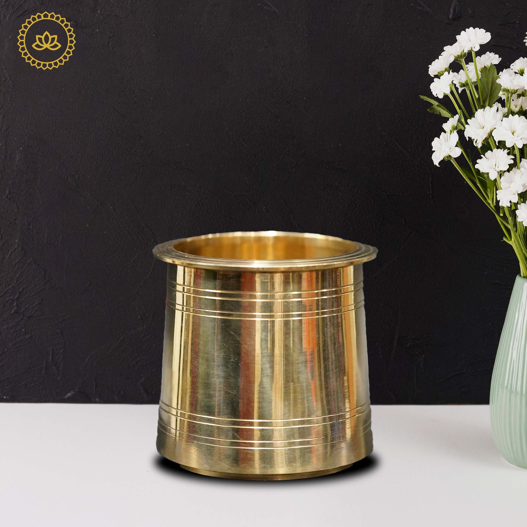 Brass Panchpatra: Embrace Ritualistic Grace and Tradition