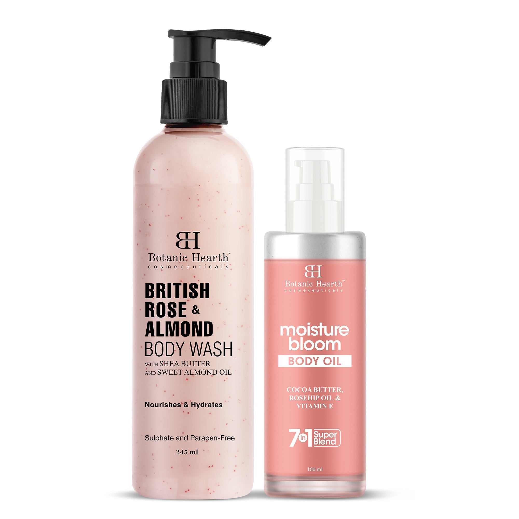 Botanic Hearth British Rose Bodywash & Moisture Bloom Body Oil