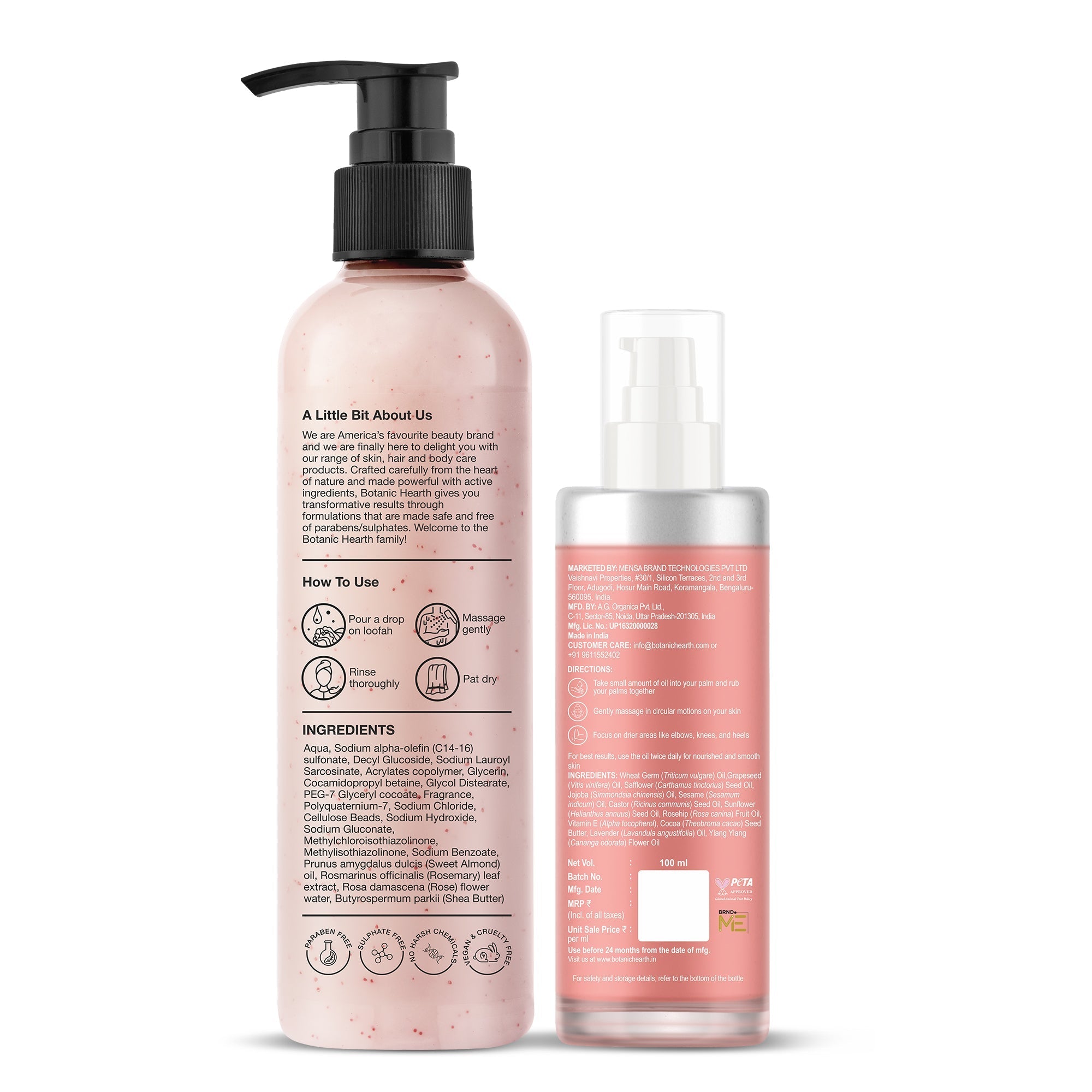 Botanic Hearth British Rose Bodywash & Moisture Bloom Body Oil