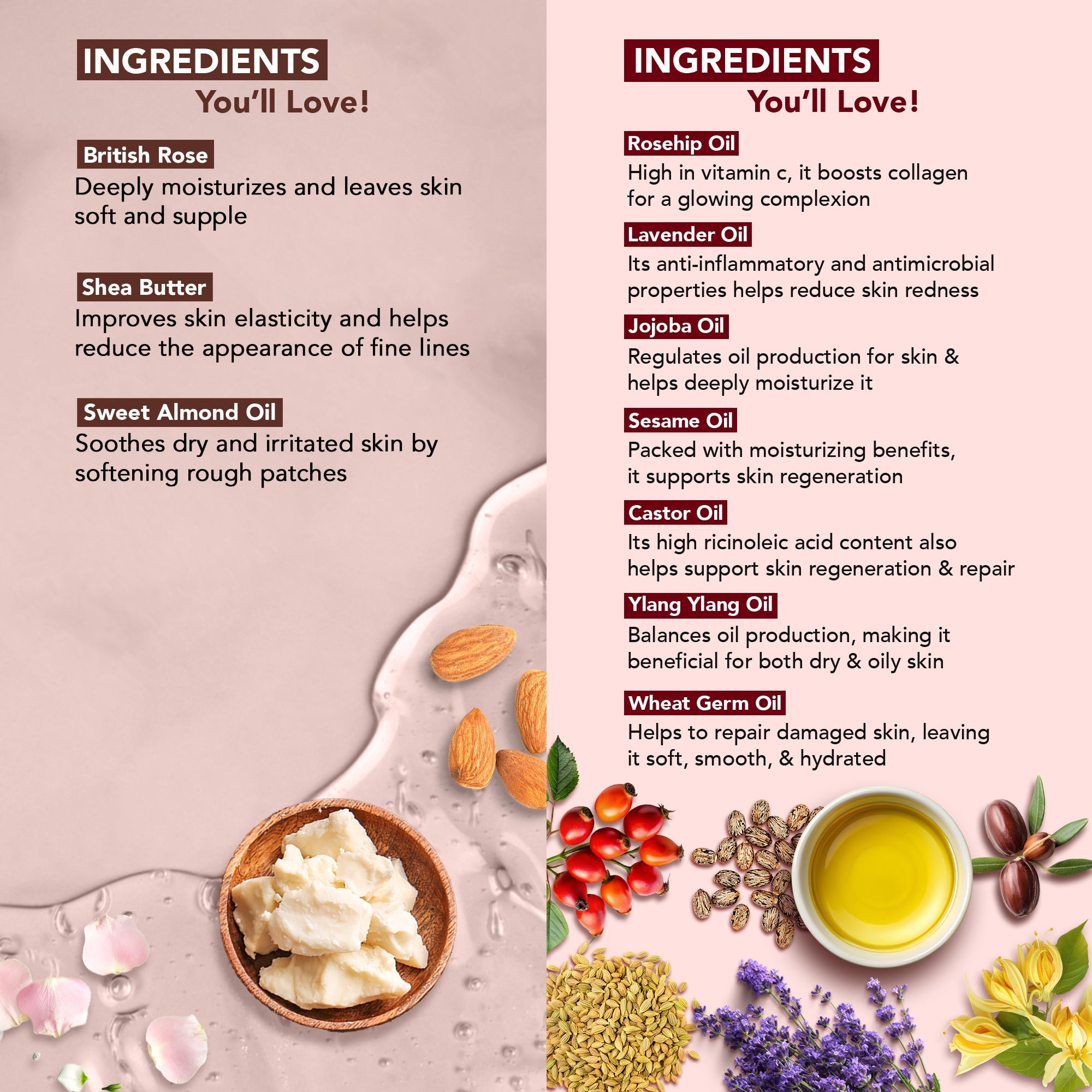 Botanic Hearth British Rose Bodywash & Moisture Bloom Body Oil