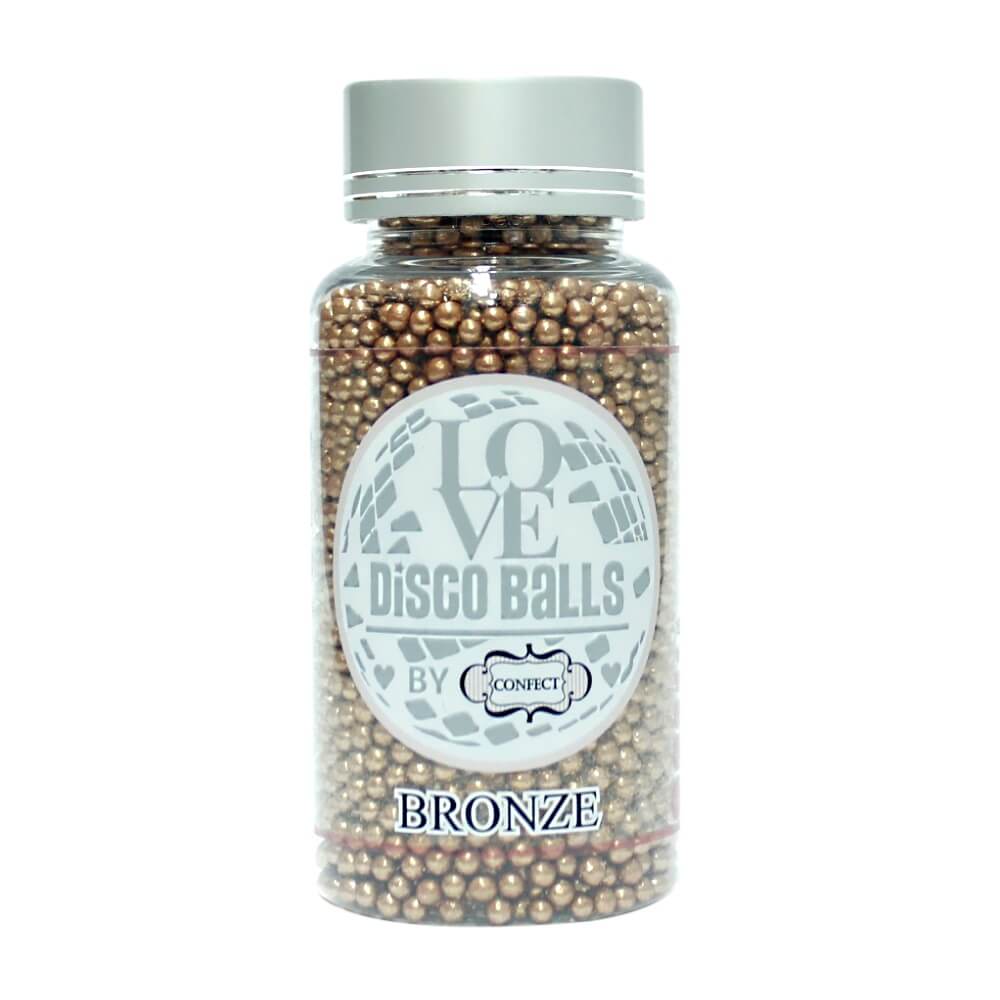 confect bronze disco balls sprinkles 3 mm 120 gms