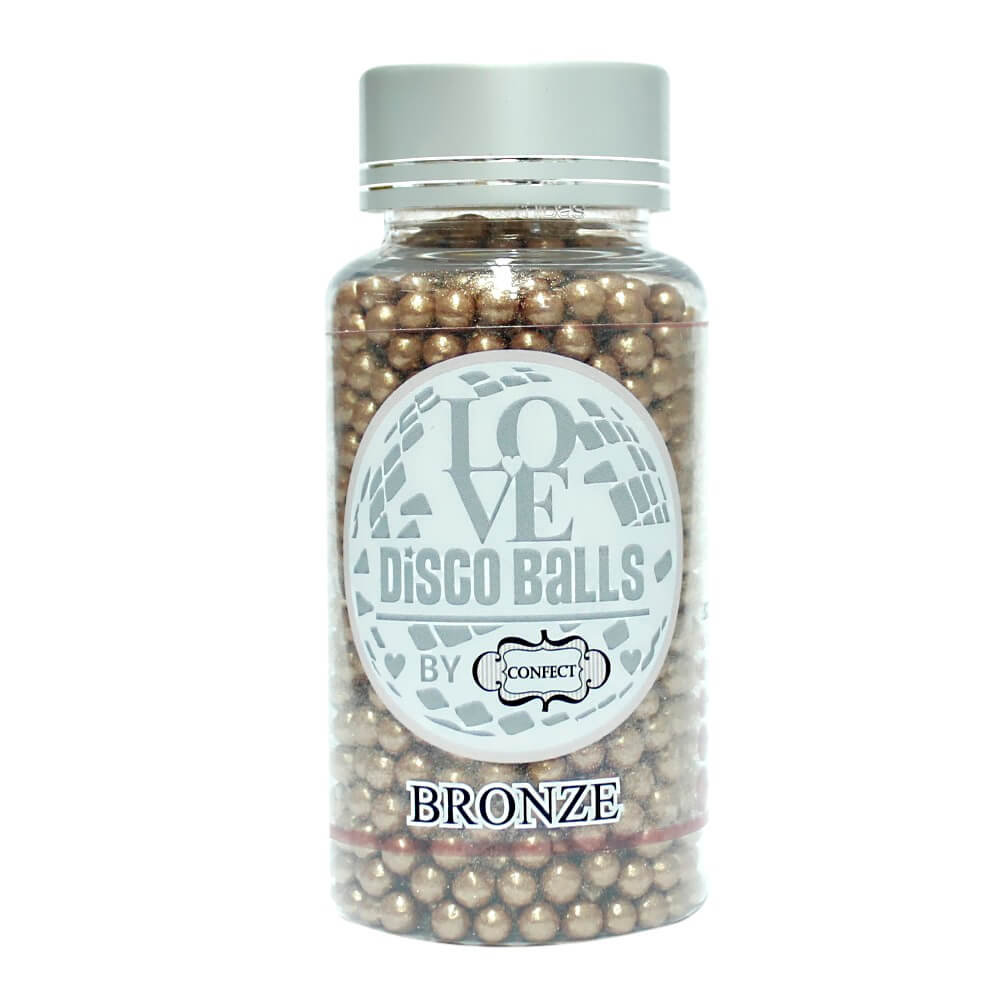 confect bronze disco balls sprinkles 6 mm 120 gms