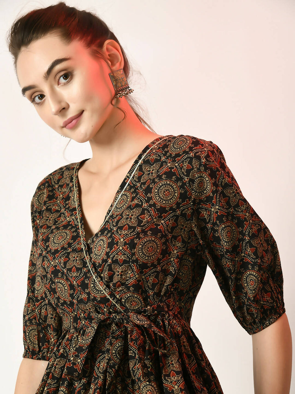 Myshka Women's Multi Empire Printed Dress - Distacart