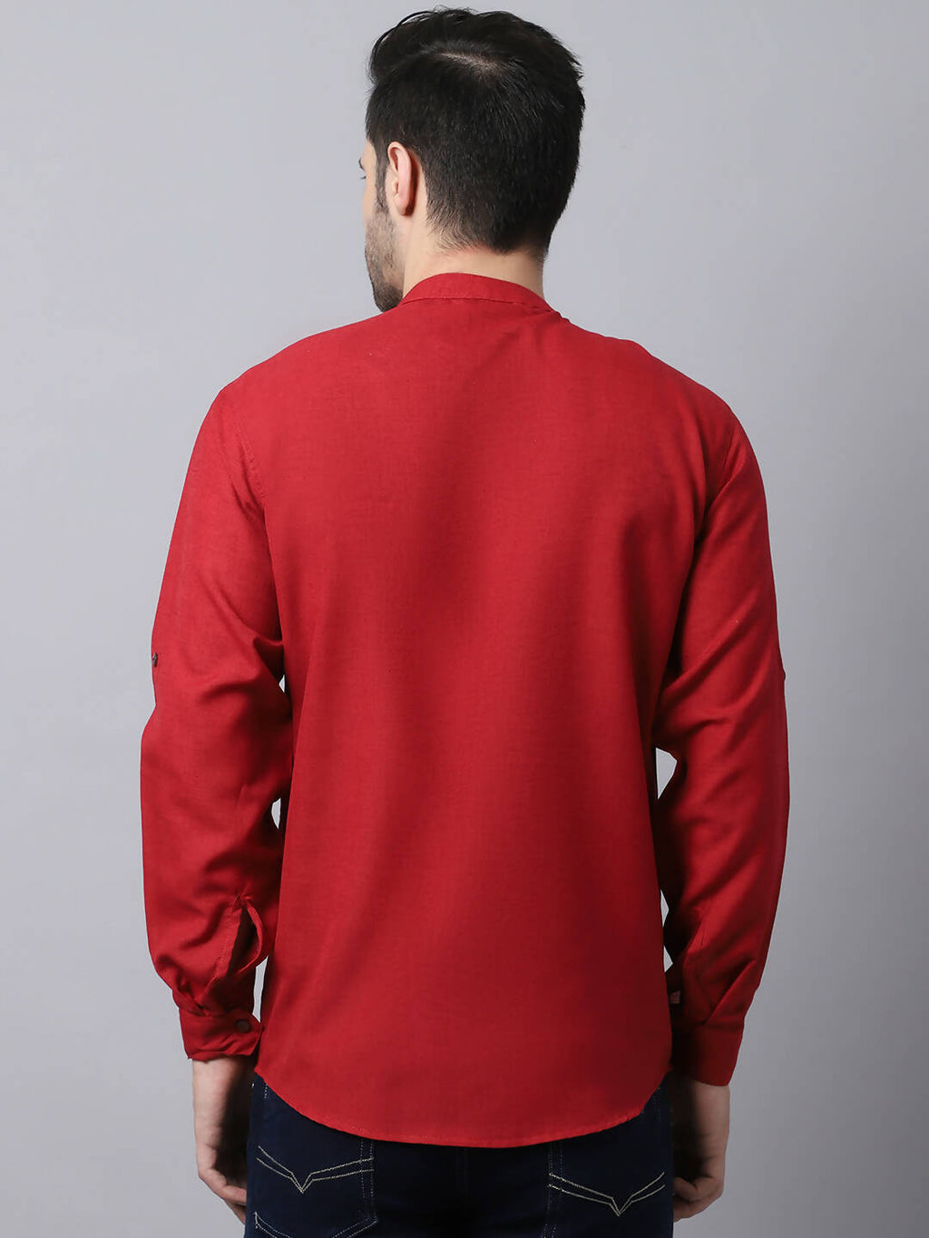 Even Apparels Maroon Pure Cotton Men's Kurta With Side Placket
