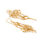 Nuyug 18k String of Pearls Gold Anti Tarnish Earrings - Distacart