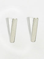 NVR Men's Silver-Plated Geometric Shape Stainless Steel Studs Earring - Distacart