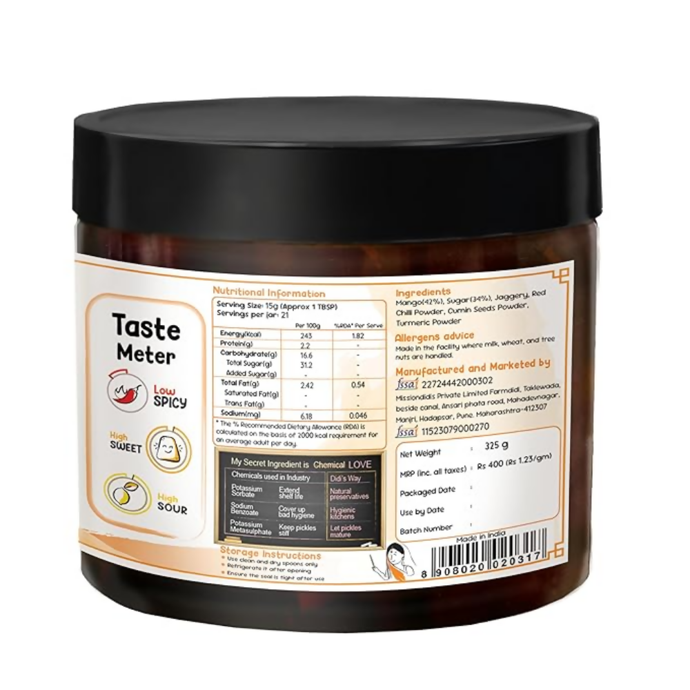 FarmDidi Sweet Mango Pickle with Jaggery - Sweet Mango