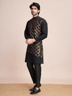 Vastranavya Traditional Festival Wear Pure Silk Thread & Sequence Embroidered Work Kurta