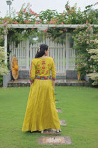 Teeya Creation Parrot Green Colour Roman Silk With Gamathi Work Navratri Lehenga Choli